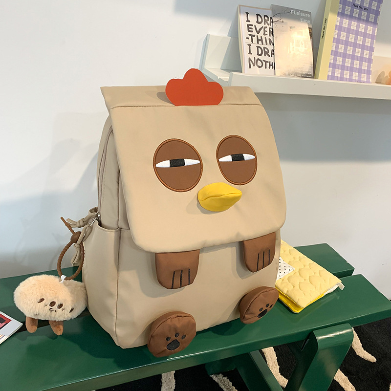 New Korean cartoon study bag for girls, cute children's bag, casual travel bag for college students details Picture