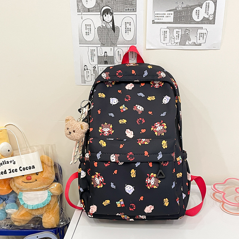 New Japanese-style schoolbag for girls in Instagram style, large-capacity casual middle school backpack, cute primary school backpack Specification drawing