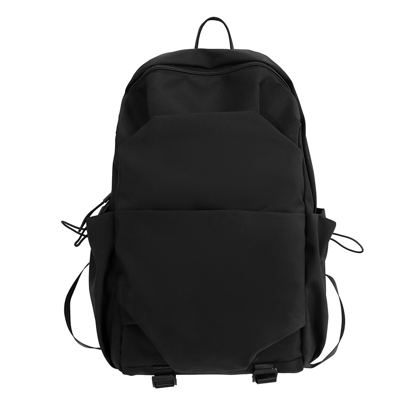 New student backpacks for men and women in simple solid colors, campus backpacks for high school and junior high school students, and casual travel bags Item Picture