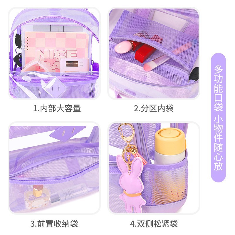 Cross-border Amazon PVC backpacks, waterproof and large-capacity, suitable for both boys and girls, for junior and senior high school students Application Scenario