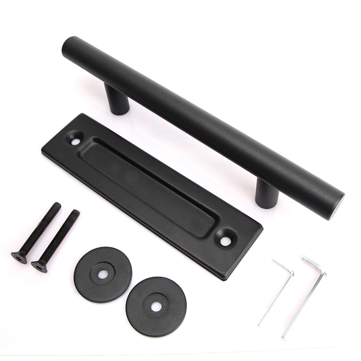 Circular barn door handle, wooden door, indoor sliding light sliding door handle, sliding door, carbon steel handle, hardware accessories manufacturer details Picture