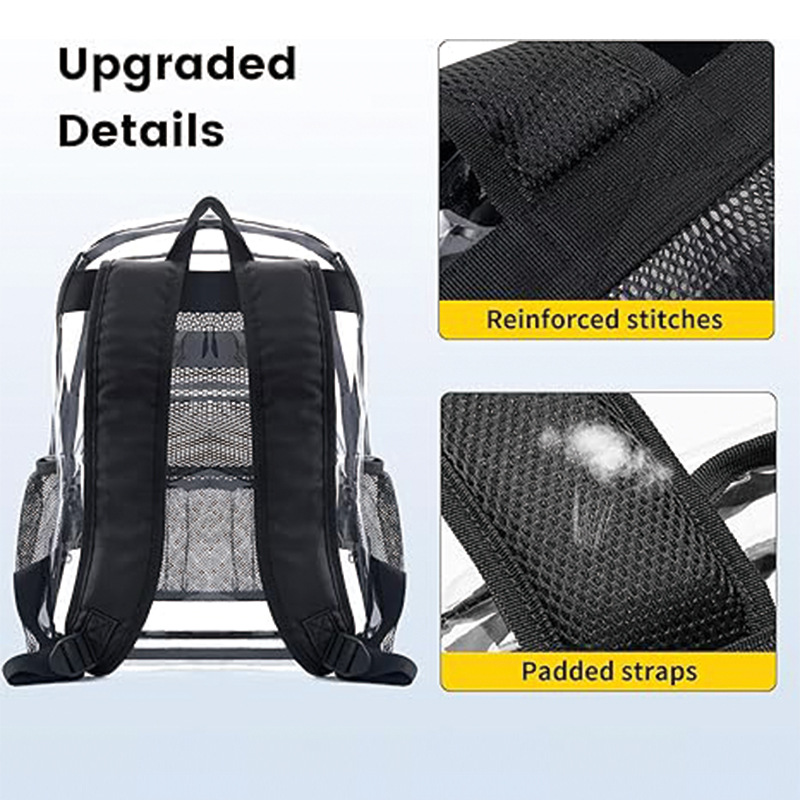 Amazon heavy-duty PVC backpacks in stock, large-capacity, simple men's and women's bags, outdoor sports backpacks Specification drawing
