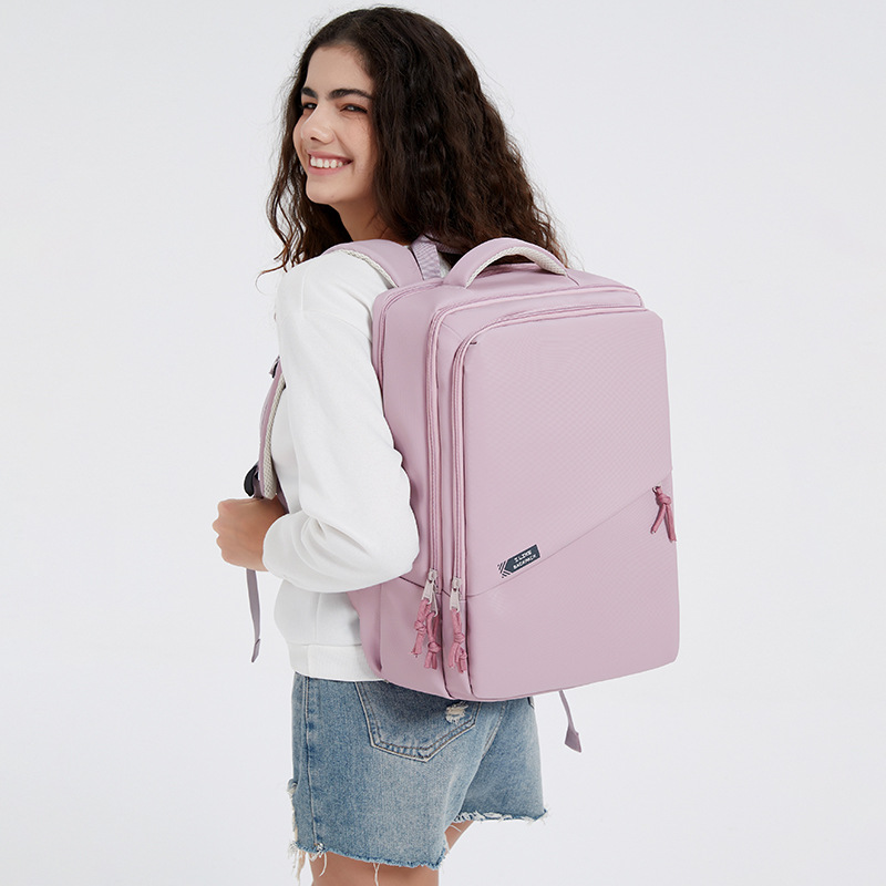Cross-border multi-functional backpack, backpack for both men and women, multi-purpose computer bag, high appearance level, light and fresh color travel backpack full figure