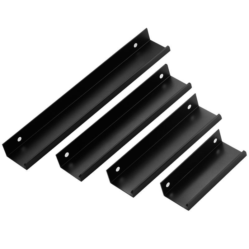 Modern and simple cabinet, wardrobe door and drawer handles with no drilling edge sealing and extended invisible aluminum profiles details Picture