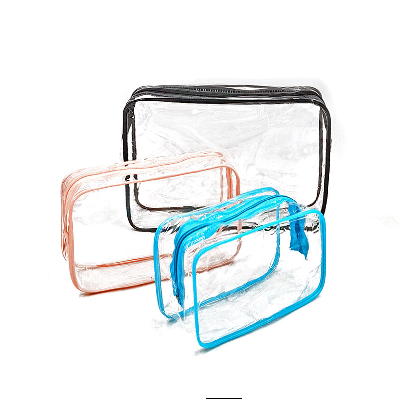 pvc waterproof transparent cosmetic bag, travel toiletries bag, multi-functional storage bag for cosmetics and toiletries details Picture