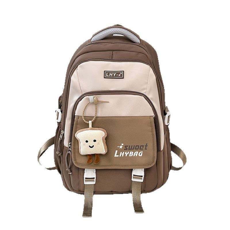 New breathable, weight-reducing and spine-protecting junior high school backpack for girls, cute. Large-capacity candy-colored backpacks for grades three to six Item Picture