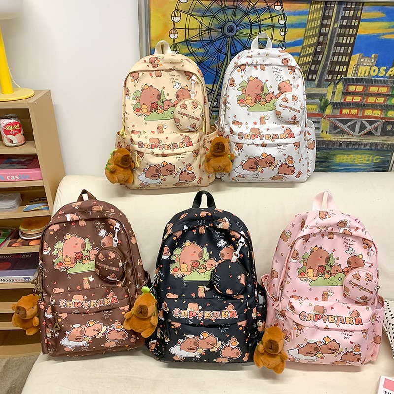 Cross-border supply, high appearance level schoolbags, cute cartoon backpacks for female primary school students, large-capacity class backpacks for junior high school students full figure