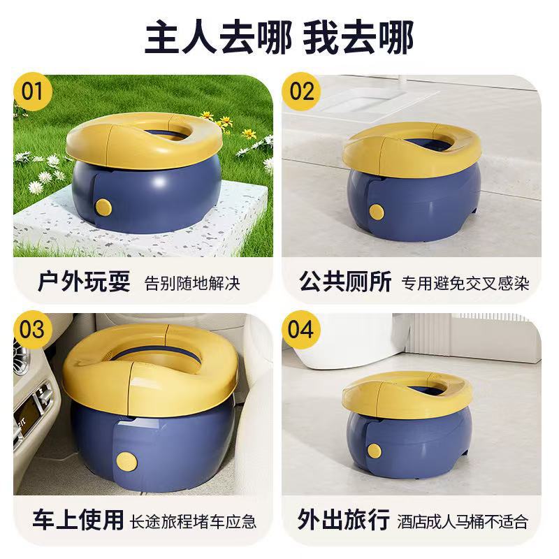 Portable indoor toilet for children, specially designed for boys and girls, foldable toilet bowl for infants and toddlers Item Picture