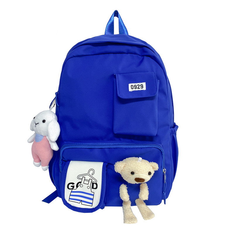 Wholesale of new, fresh and cute bear backpacks for school students, Korean version backpacks for high school and junior high school students Item Picture
