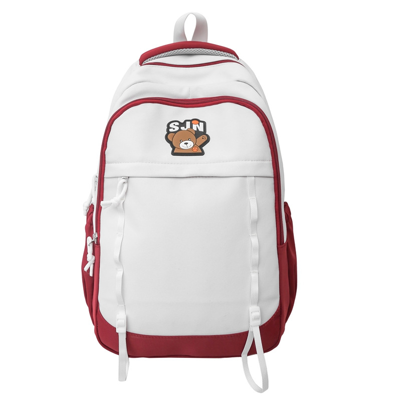 This cute and fresh schoolbag for female students has a large capacity and high appearance level. It is a versatile and trendy backpack with a contrasting color design Item Picture
