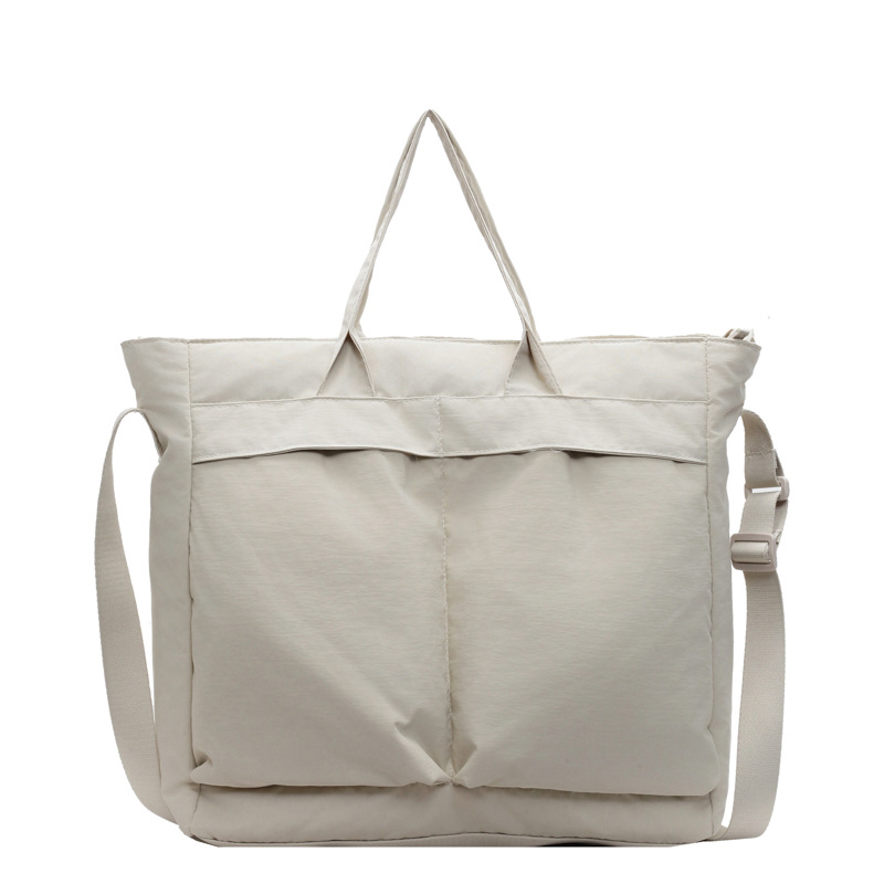 New large-capacity tote bag for commuting, high-end and versatile single-shoulder bag, single-shoulder tutorial bag, solid-color casual bag Item Picture