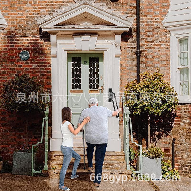 Wall-mounted wrought iron wall-mounted wholesale staircase safety handrail guardrail, ironwork staircase, outdoor staircase protective railing accessories details Picture
