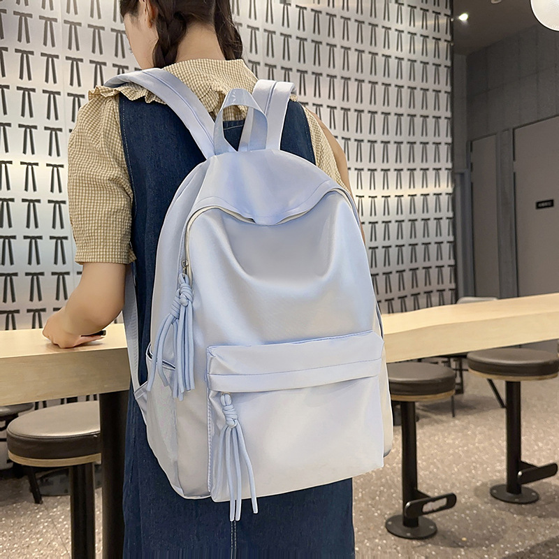Solid color, light and simple, Korean-style university birthday series, versatile, large capacity small backpack, light backpack for girls Application Scenario