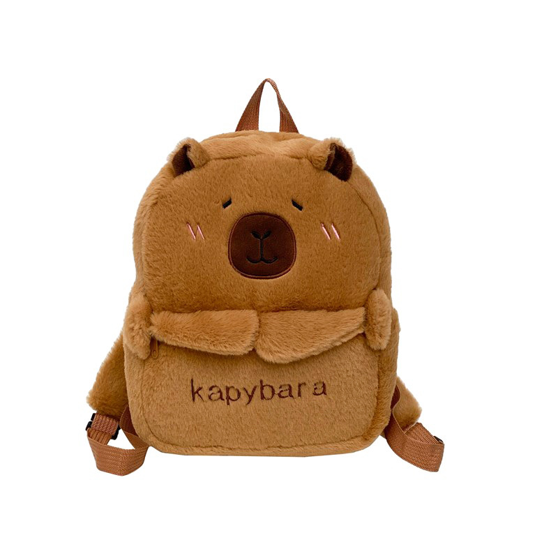 The new Capibara plush Capybara backpack is cute and versatile, a student backpack with a girlish heart and a large capacity Item Picture