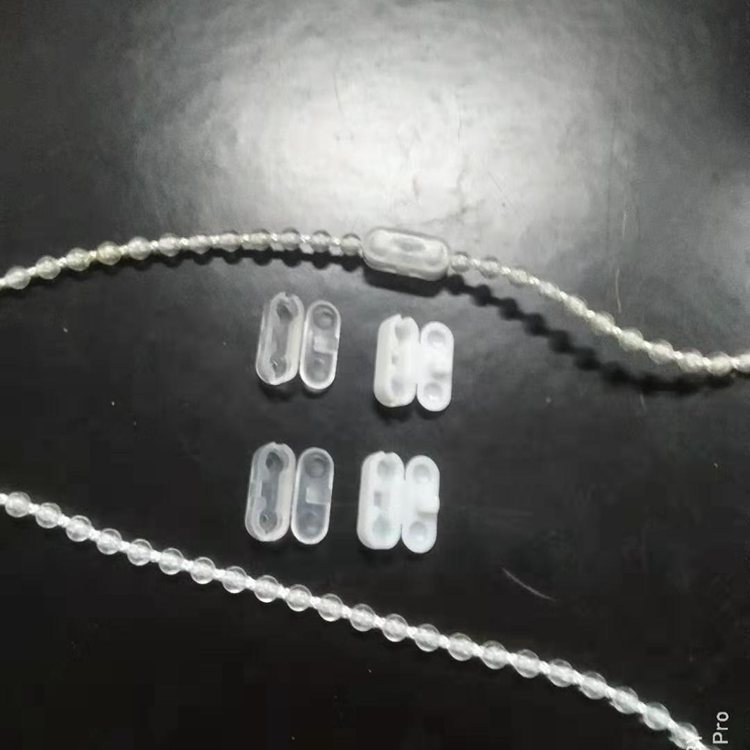 POM connected bead buckle 4.5*6, white transparent bead splicing and series beads, hard plastic material full figure