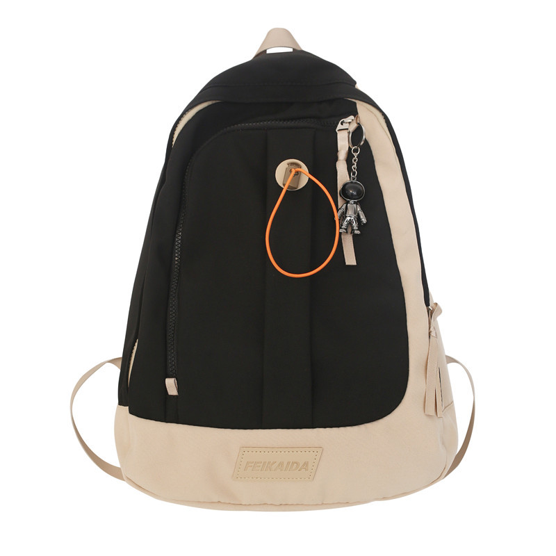 New schoolbag for girls, trendy and simple, large-capacity student backpack for junior high school and senior high school, casual Japanese-style Harajuku style backpack Item Picture