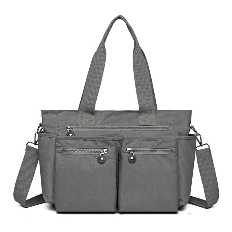 Large-capacity women's water-resistant nylon handbag, women's crossbody bag with multiple pockets, casual tutorial bag Item Picture