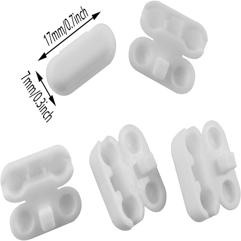 10-meter white close-string 20 bead buckle set, vertical louver accessories, plastic pull bead zipper chain Item Picture
