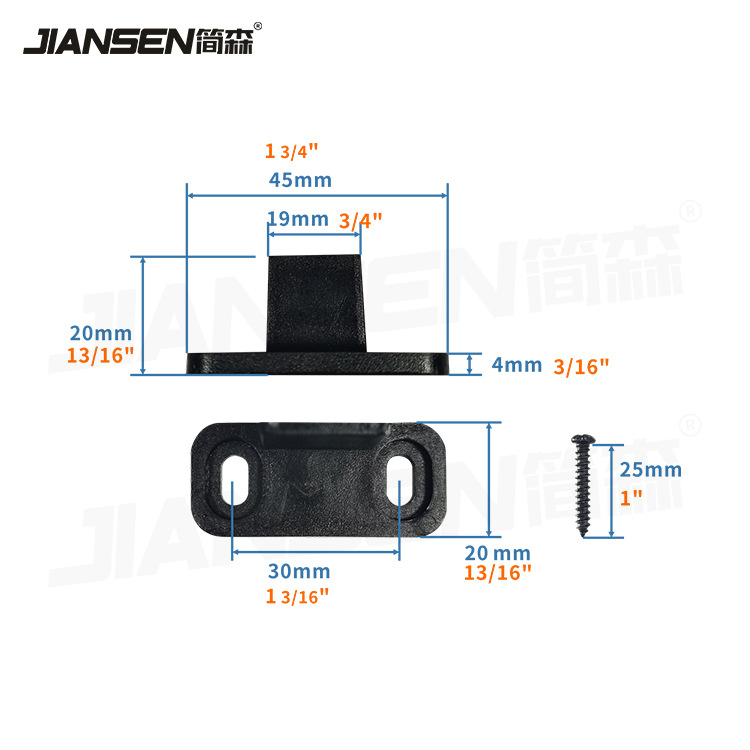 New type of anti-swing device for American-style barn door hanging rail hardware accessories without slotting, factory consignment wholesale, cross-border goods details Picture