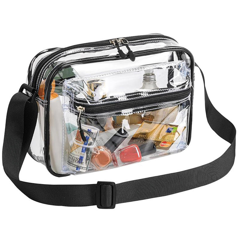 New PVC waist bag, adjustable crossbody bag, sports waist bag, Korean version women's bag, water-resistant storage chest bag, mobile phone Item Picture