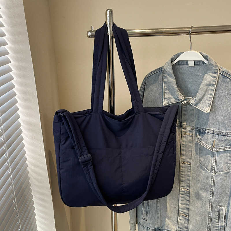 Lightweight commuting bag for women, new autumn/Winter 2024, college student tote bag, large-capacity fabric bag, single-shoulder crossbody bag Specification drawing