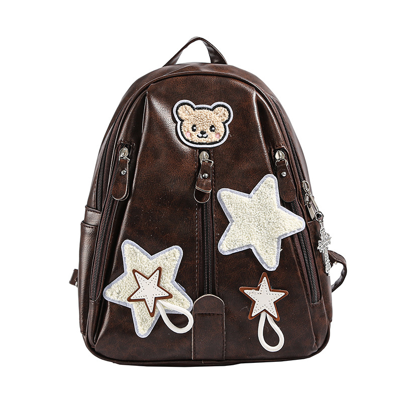 Sweet and cute little bear backpack for girls in autumn and winter 2024, new trendy girls' backpack, large-capacity student schoolbag Item Picture