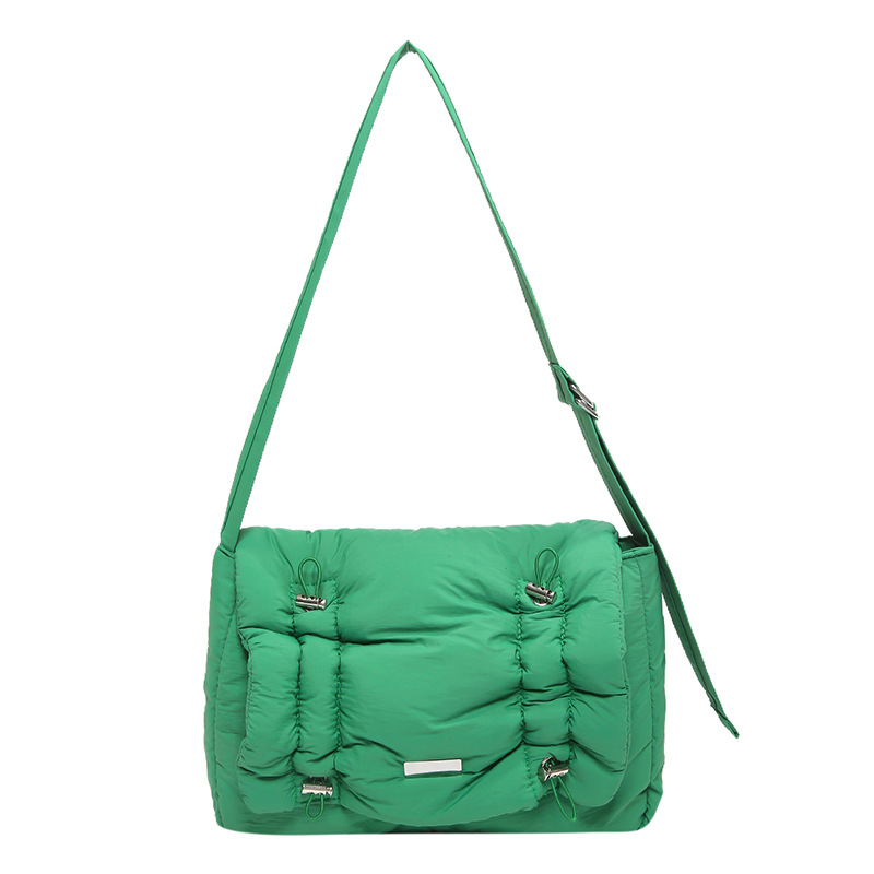 ins large-capacity cotton-padded jacket small square bag for women 2025 Summer new style, a niche, versatile and high-end single-shoulder crossbody bag Item Picture