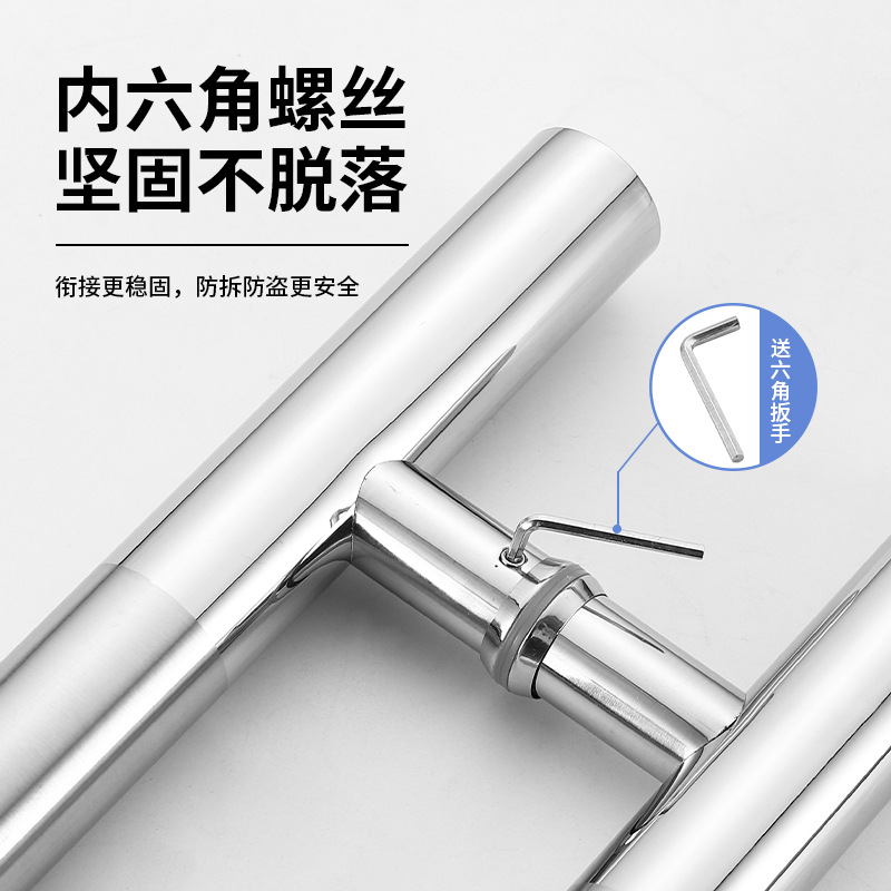 Stainless steel handle, new Chinese-style round tube glass door handle, framed and frameless sliding door handle, light luxury door handle Application Scenario