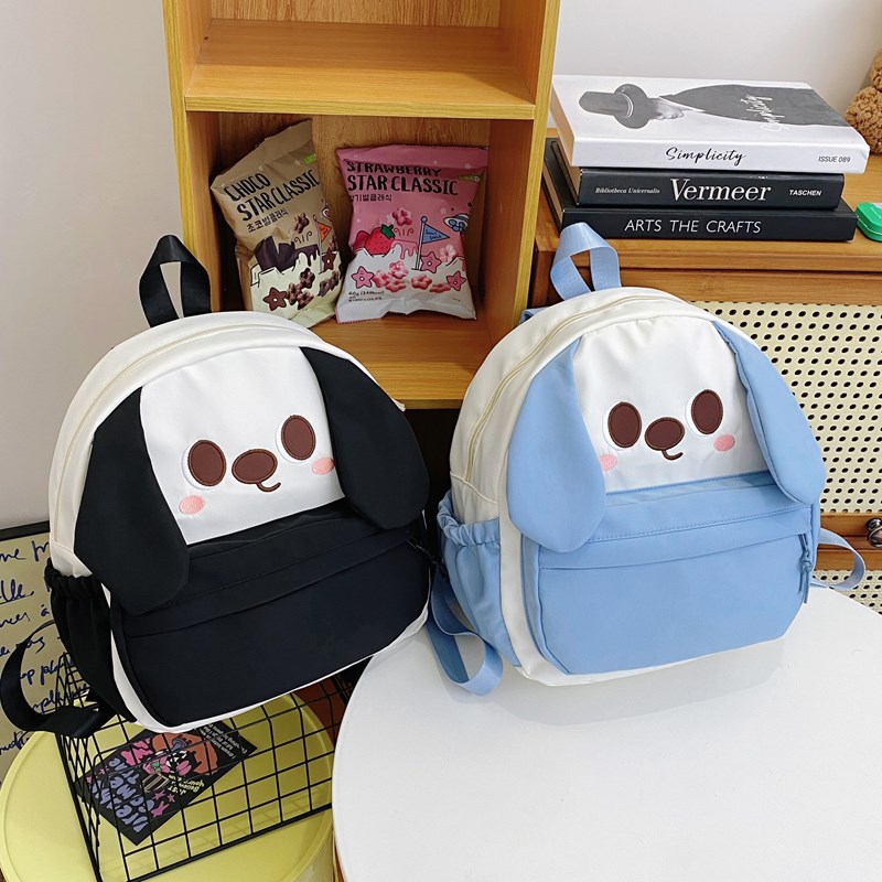 Cross-border cute puppy schoolbag, Japanese-style niche soft girl cartoon student children's double-shoulder travel backpack details Picture