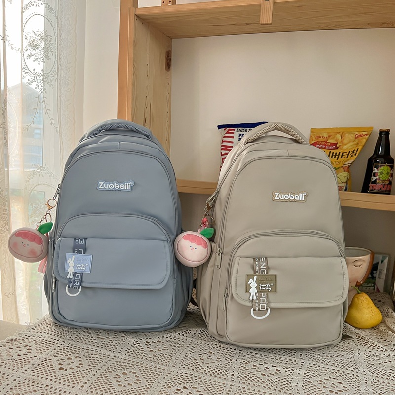 Ins-style multi-layer large-capacity schoolbag, Korean version backpack for middle and high school students, children's travel computer backpack full figure