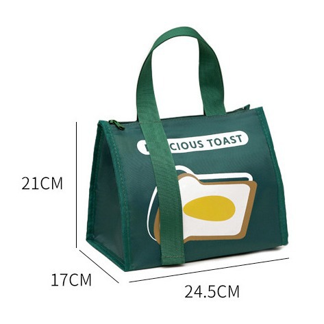 Simple hand-held large-capacity aluminum foil bento bag, Oxford cloth lunch box bag, student lunch bag, office worker lunch box bag Application Scenario