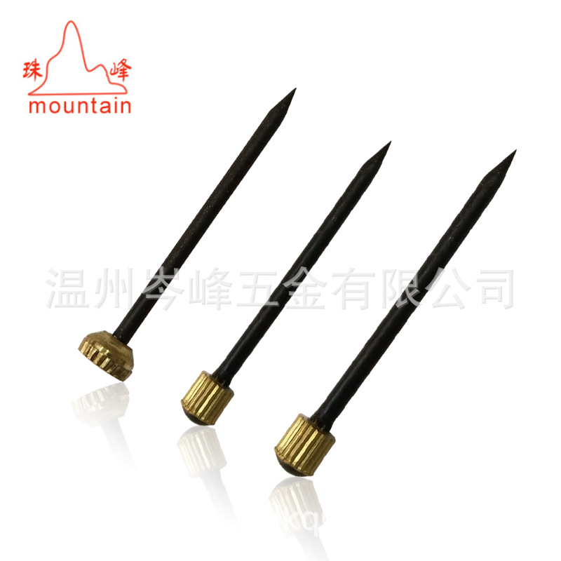 Factory direct sales and wholesale of high-quality iron nails, black copper-head nails, golden nails, photo frame hook nails full figure