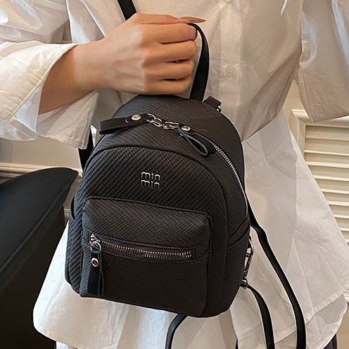 Fashionable cross-border casual retro high-end women's backpack 2025 new mini versatile small backpack Specification drawing