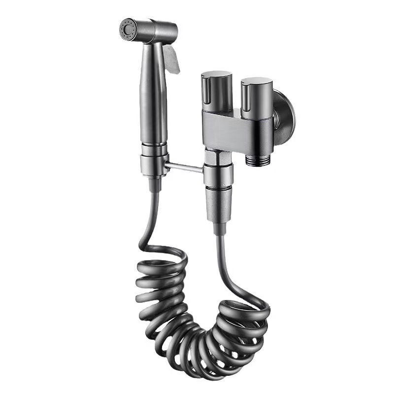 304 stainless steel toilet companion, spray gun flushing, water distribution valve set, pressurized bathroom faucet, double control valve 1 Item Picture