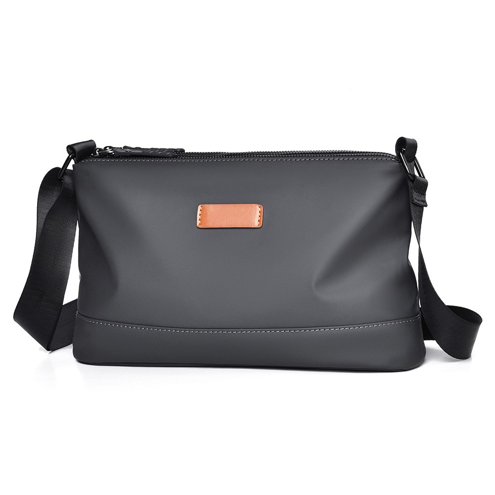 New fashionable and simple men's crossbody bag, multi-functional casual single-shoulder bag, large-capacity water-resistant lightweight chest bag Item Picture