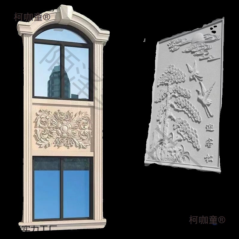 Foamed ceramic window casing, line wrapping, column wrapping, villa exterior wall eps foam relief flower board decorative component, Maitaibao Item Picture