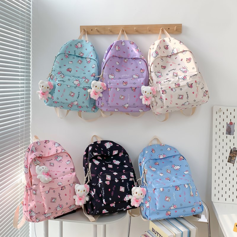 Japanese-style cute cartoon schoolbag for girls, backpack for junior high school and primary school students, large-capacity backpack, travel schoolbag full figure