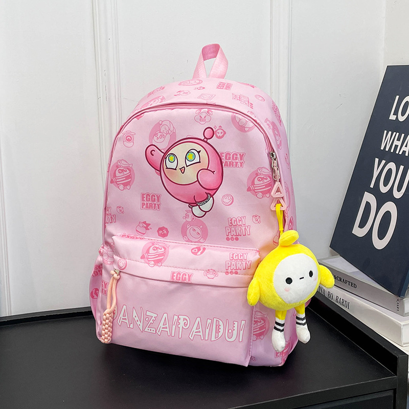 New cartoon backpack for primary school students, dirt-resistant backpack, travel back support, trendy and cute Korean-style travel backpack for children Application Scenario