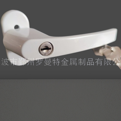 Window handle with key, window handle with lock, German window handle details Picture