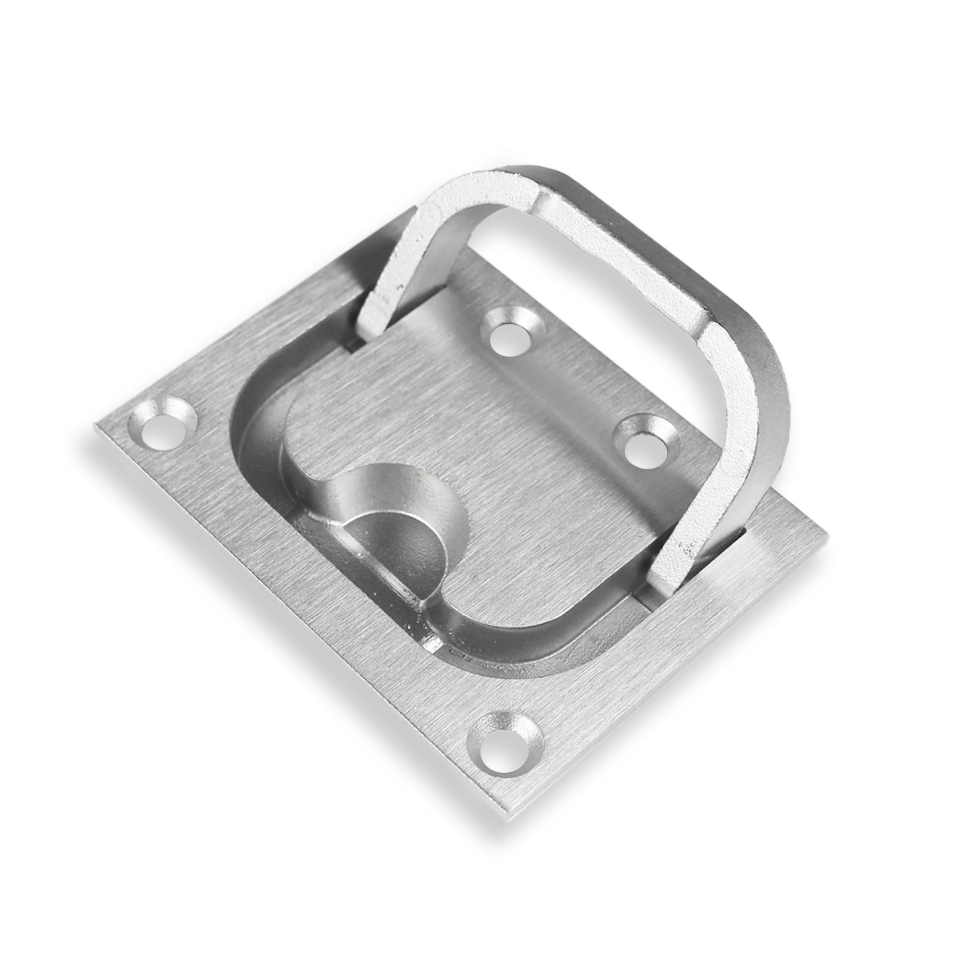Precision cast 304 stainless steel yacht hardware square pull ring, Marine floor buckle, deck cover buckle, cabin lid handle details Picture