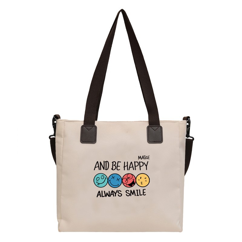 Large-capacity student commuting tote bag 2025 New style artistic ins sailing cloth bag commuting single-shoulder cloth bag Item Picture