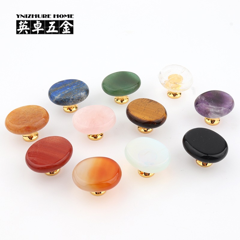 Yingzhuo Light Luxury natural raw stone crystal Spiritual kitchen cabinet door drawer handle, small gift jewelry box decorative handle Application Scenario