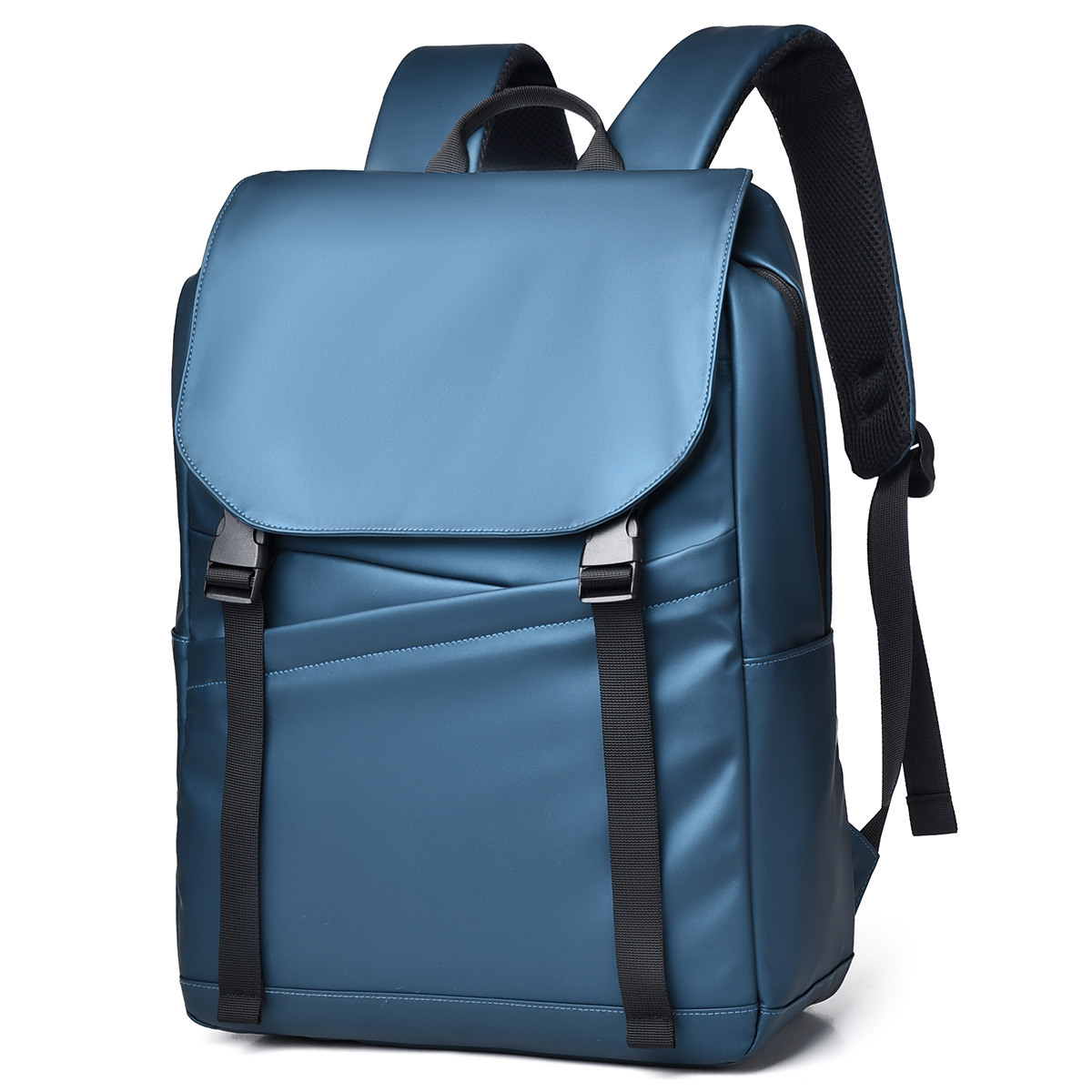 Men's high-end backpack, large-capacity, lightweight, high-end flip cover travel backpack, computer bag, college student schoolbag Item Picture