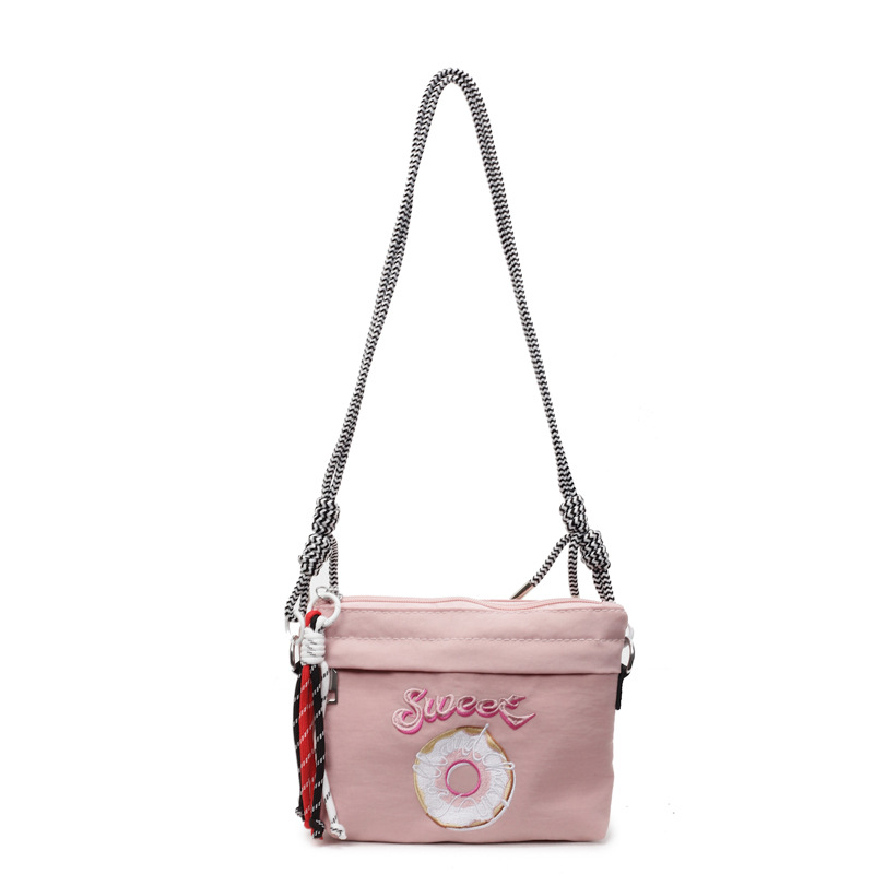 ins Nylon embroidered waterproof makeup Bag for Women 2025 New style Portable multi-functional sweet storage bag casual single-shoulder Item Picture
