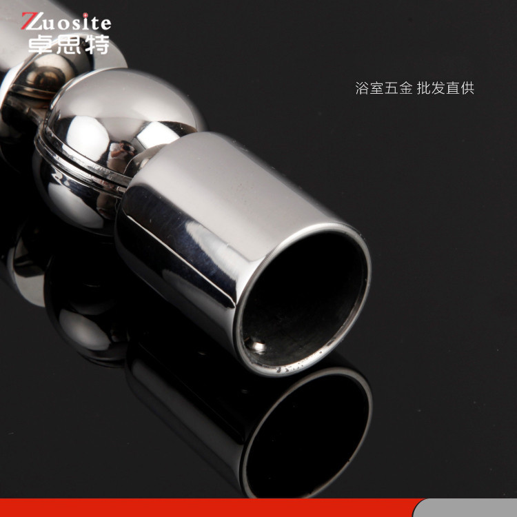304 stainless steel round pipe connectors, shower room pull rod accessories, curtain rod connectors, universal joints Specification drawing