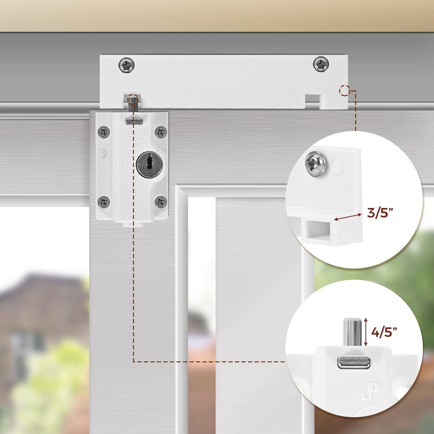 Window limiters, door locks, child safety protection locks, high-rise anti-opening window locks, door blockers, window fixers Specification drawing