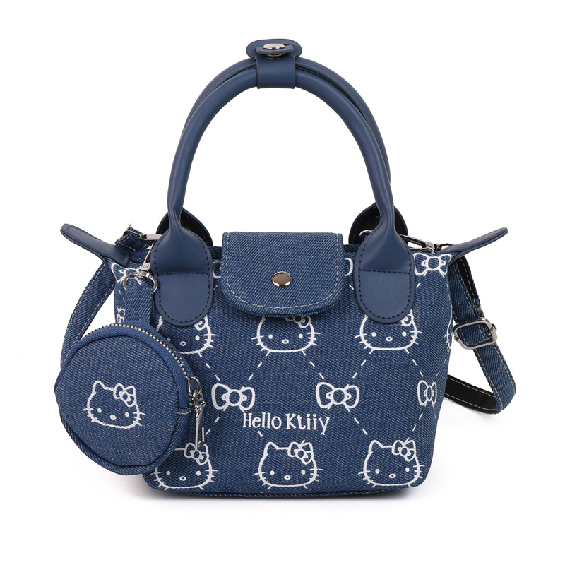 A high-end and fashionable new student print handbag, soft skin dumpling bag, cute large-capacity single-shoulder bag, crossbody bag Item Picture