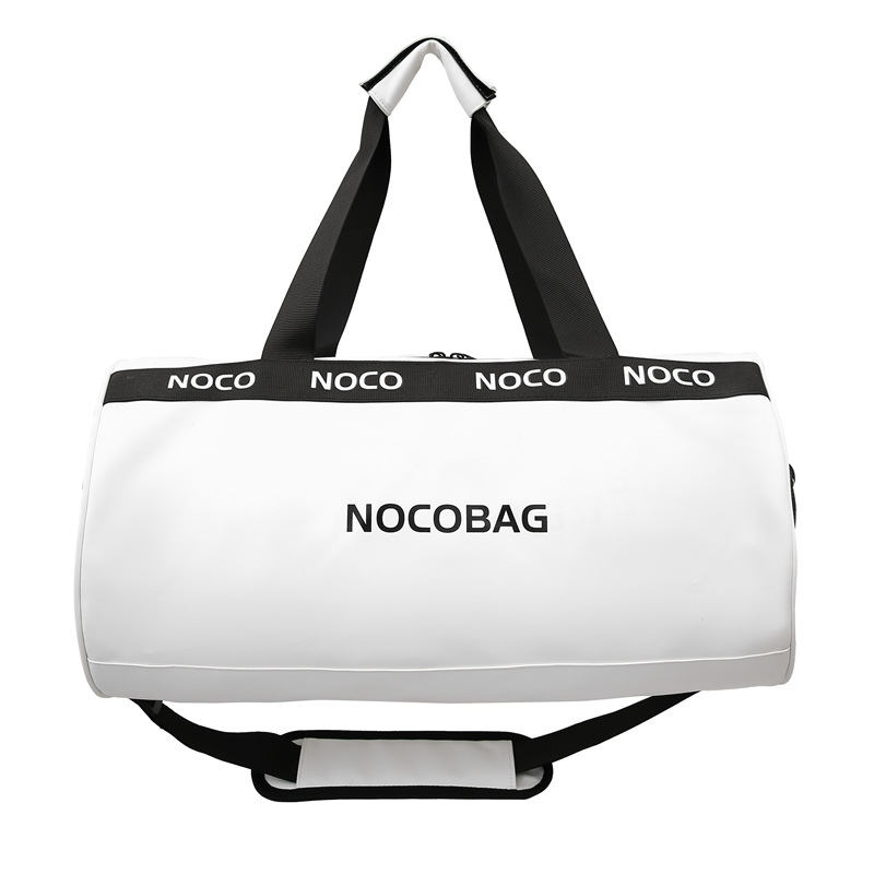 Trendy short-distance large-capacity travel bag for women, simple and versatile sports and fitness bag, multi-functional leather film outdoor storage bag Item Picture