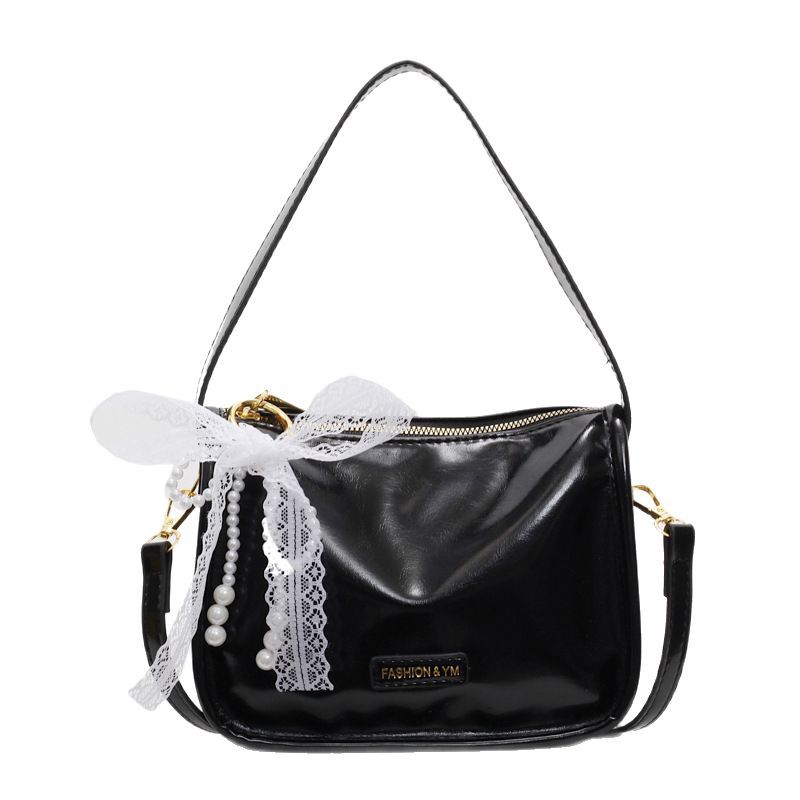 The 2025 new stylish lace bow hand-held pillow bag is a high-end, fashionable and versatile single-shoulder crossbody bag for women Item Picture