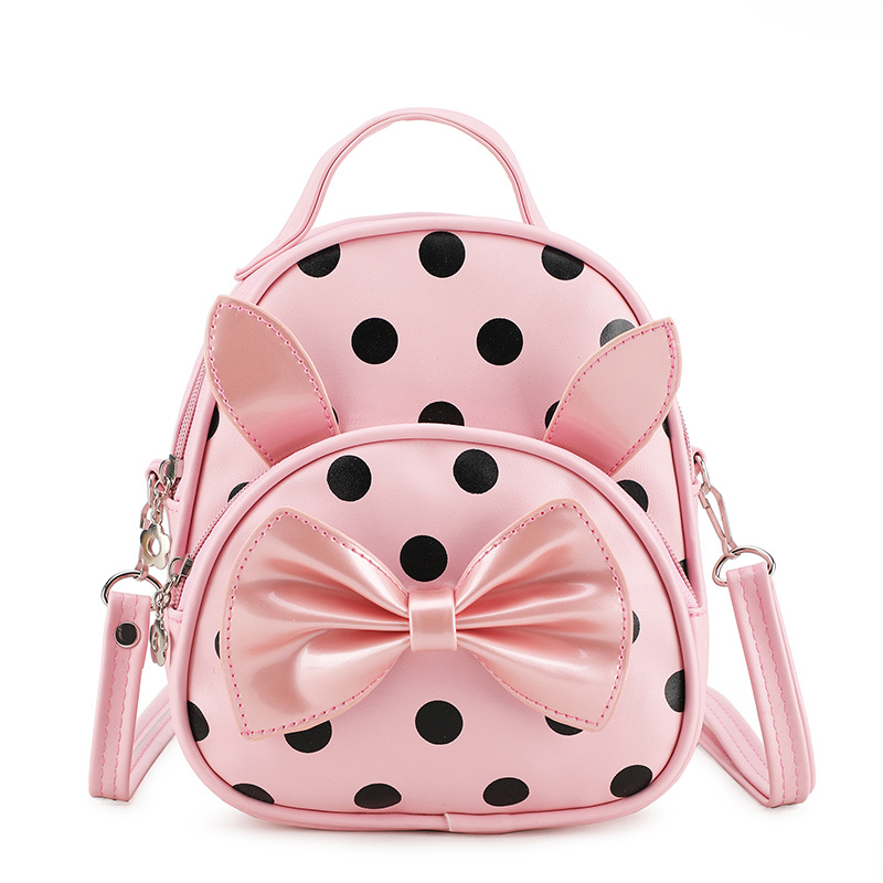 2019 New children's mini backpack, cartoon cute rabbit bow, single-shoulder crossbody bag, princess backpack full figure